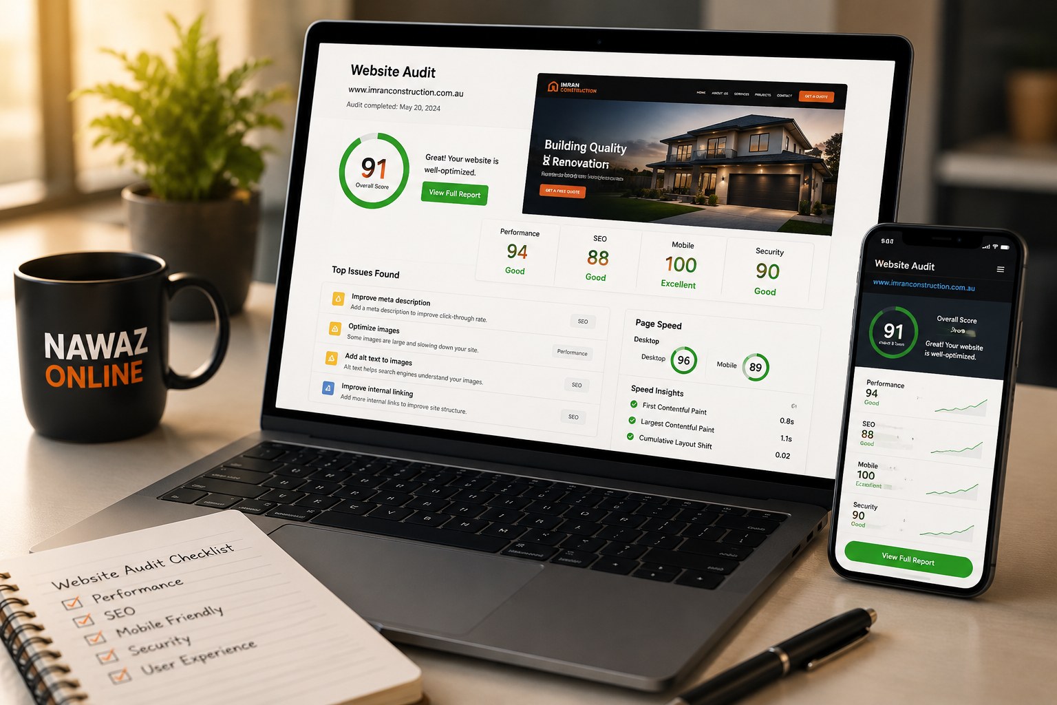 Free website audit graphic