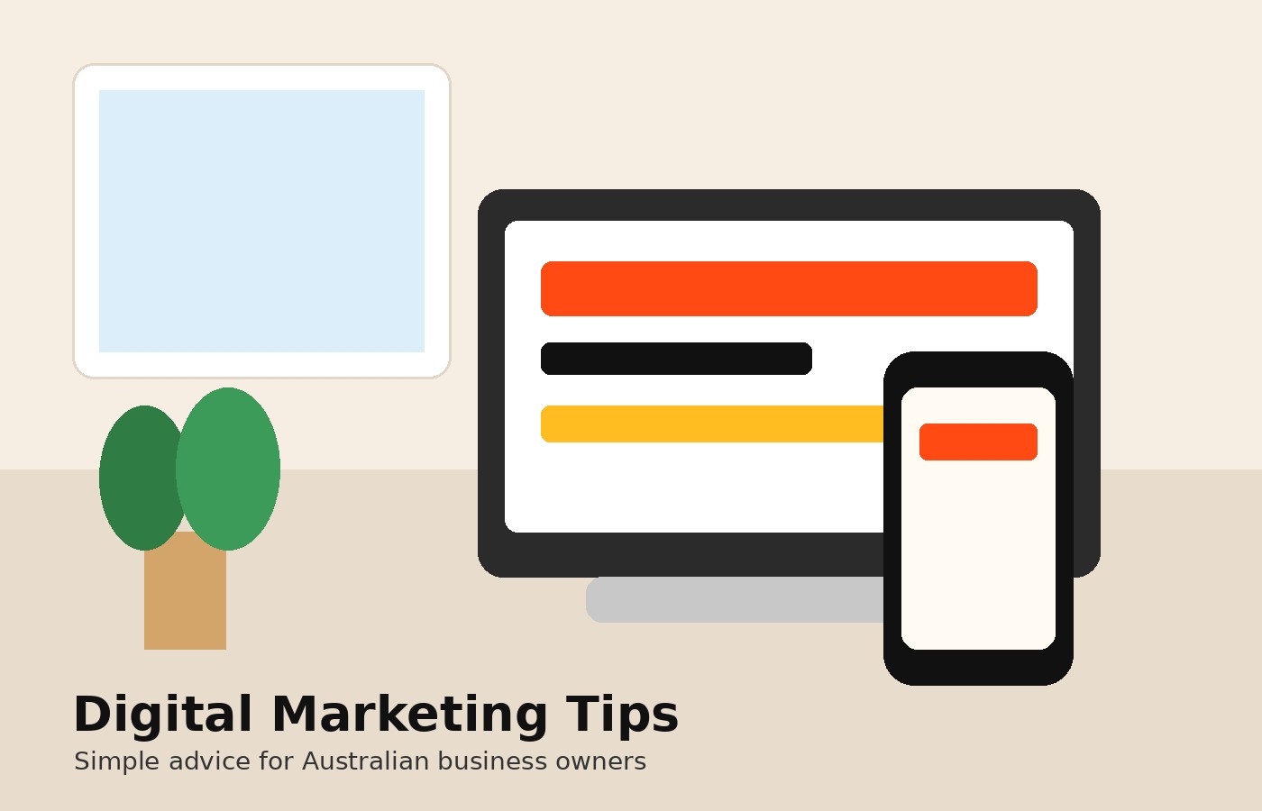 Blog writing and digital marketing workspace